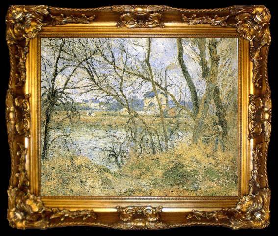 framed  Camille Pissarro Pang plans spring Schwarz, ta009-2